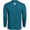 Vortex Men’s Stars & Stripes Long Sleeve T-Shirts(Blue Heather)