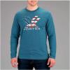 Vortex Men’s Stars & Stripes Long Sleeve T-Shirts(Blue Heather)