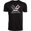 Vortex Mens Stars and Stripes Short Sleeve Shirt(Black)