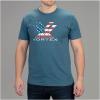 Vortex Mens Stars and Stripes Short Sleeve Shirt(Steel Blue Heather)