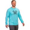 Vortex Men’s Sun Slayer Long Sleeve Shirts – UPF 50 Sun Protection, Moisture Wicking, Stretch Fabric(Flats Blue)