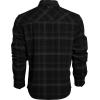 Vortex Men’s Timber Rush Flannel Shirts – Mechanical Stretch, Moisture Wicking, Underarm Gusset(Black)