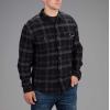 Vortex Men’s Timber Rush Flannel Shirts – Mechanical Stretch, Moisture Wicking, Underarm Gusset(Black)
