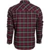 Vortex Men’s Timber Rush Flannel Shirts – Mechanical Stretch, Moisture Wicking, Underarm Gusset(Burgundy)