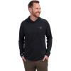 Vortex Men’s Weekend Rucker Hooded Long Sleeve Shirts – Moisture Wicking, UPF Sun Protection, Stain Release Technology(Black)