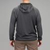 Vortex Men’s Weekend Rucker Hooded Long Sleeve Shirts – Moisture Wicking, UPF Sun Protection, Stain Release Technology(Charcoal)