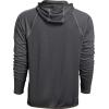 Vortex Men’s Weekend Rucker Hooded Long Sleeve Shirts – Moisture Wicking, UPF Sun Protection, Stain Release Technology(Charcoal)