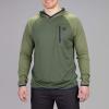Vortex Men’s Weekend Rucker Hooded Long Sleeve Shirts – Moisture Wicking, UPF Sun Protection, Stain Release Technology(Green)