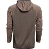 Vortex Men’s Weekend Rucker Hooded Long Sleeve Shirts – Moisture Wicking, UPF Sun Protection, Stain Release Technology(Peat)