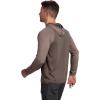 Vortex Men’s Weekend Rucker Hooded Long Sleeve Shirts – Moisture Wicking, UPF Sun Protection, Stain Release Technology(Peat)