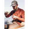 Vortex Men’s Weekend Rucker Hooded Long Sleeve Shirts – Moisture Wicking, UPF Sun Protection, Stain Release Technology(Sequioa Heather)