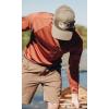 Vortex Men’s Weekend Rucker Hooded Long Sleeve Shirts – Moisture Wicking, UPF Sun Protection, Stain Release Technology(Sequioa Heather)
