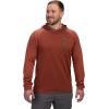 Vortex Men’s Weekend Rucker Hooded Long Sleeve Shirts – Moisture Wicking, UPF Sun Protection, Stain Release Technology(Sequioa Heather)