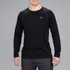 Vortex Men’s Weekend Rucker Long Sleeve Shirts – Moisture Wicking, UPF Sun Protection, Stain Release Technology(Black)