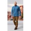 Vortex Men’s Weekend Rucker Long Sleeve Shirts – Moisture Wicking, UPF Sun Protection, Stain Release Technology(Dark Blue)