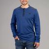 Vortex Optics Northern Heights Henley Long Sleeve Shirt(Blue Jay)