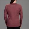 Vortex Womens Active Casual Cotton Breathable Alpine Line Long Sleeve T-Shirt(Burgundy Heather)