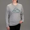 Vortex Womens Active Casual Cotton Breathable Alpine Line Long Sleeve T-Shirt(Gray Heather)