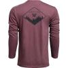 Vortex Men’s Diamond Crest Long Sleeve T-Shirts(Burgundy Heather)