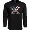 Vortex Men’s Stars & Stripes Long Sleeve T-Shirts(Black)