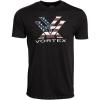 Vortex Mens Stars and Stripes Short Sleeve Shirt(Black)