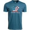 Vortex Mens Stars and Stripes Short Sleeve Shirt(Steel Blue Heather)