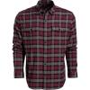 Vortex Men’s Timber Rush Flannel Shirts – Mechanical Stretch, Moisture Wicking, Underarm Gusset(Burgundy)