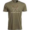 Vortex Men’s Turkey Core Logo Short Sleeve T-Shirts(Military Heather)