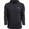 Vortex Men’s Weekend Rucker Hooded Long Sleeve Shirts – Moisture Wicking, UPF Sun Protection, Stain Release Technology(Black)