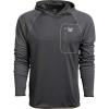Vortex Men’s Weekend Rucker Hooded Long Sleeve Shirts – Moisture Wicking, UPF Sun Protection, Stain Release Technology(Charcoal)