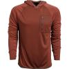 Vortex Men’s Weekend Rucker Hooded Long Sleeve Shirts – Moisture Wicking, UPF Sun Protection, Stain Release Technology(Sequioa Heather)