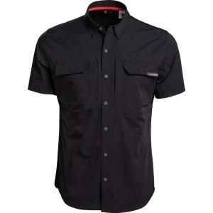 Vortex Men’s Callsign Short Sleeve Shirts – UPF Sun Protection, Moisture Wicking, Stretch Fabric(Black)