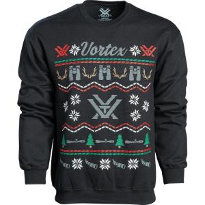 Vortex Men’s Christmas Crewneck Sweatshirts(Black)