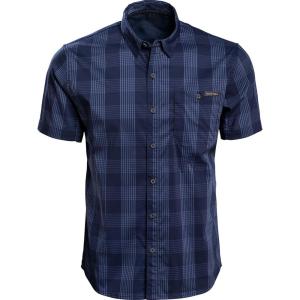 Vortex Men’s Coolmax Fast Twitch Button-Down Short Sleeve Shirts – Moisture Wicking, Stretch, UPF Protection, Wrinkle Free(Navy)