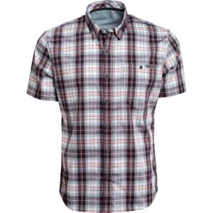 Vortex Men’s Coolmax Fast Twitch Button-Down Short Sleeve Shirts – Moisture Wicking, Stretch, UPF Protection, Wrinkle Free(Picante)