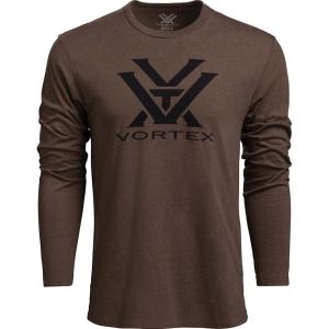 Vortex Men’s Core Logo Long Sleeve T-Shirts(Brown Heather)