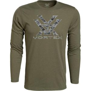 Vortex Men’s Core Logo Long Sleeve T-Shirts(Military Camo Heather)
