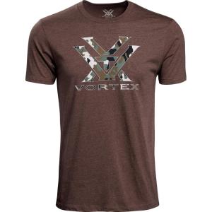 Vortex Men’s Core Logo Short Sleeve T-Shirts(Brown Heather Camo)