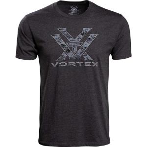 Vortex Men’s Core Logo Short Sleeve T-Shirts(Charcoal Heather Camo)