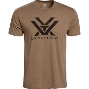 Vortex Men’s Core Logo Short Sleeve T-Shirts(Coyote Heather)