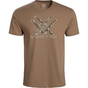 Vortex Men’s Core Logo Short Sleeve T-Shirts(Coyote Heather Camo)