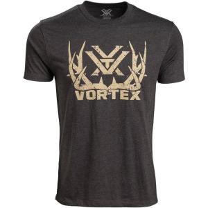 Vortex Men’s Full Tine Short Sleeve T-Shirts(Charcoal Heather)