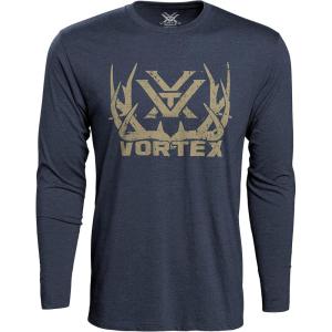 Vortex Men’s Full-Tine Long Sleeve T-Shirts(Navy Heather)