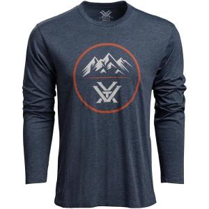 Vortex Men’s Three Peaks Long Sleeve T-Shirts(Navy Heather)