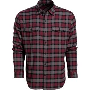 Vortex Men’s Timber Rush Flannel Shirts – Mechanical Stretch, Moisture Wicking, Underarm Gusset(Burgundy)