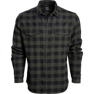 Vortex Men’s Timber Rush Flannel Shirts – Mechanical Stretch, Moisture Wicking, Underarm Gusset(Forest)