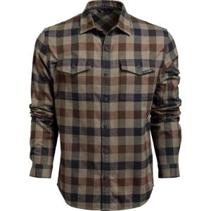 Vortex Men’s Timber Rush Flannel Shirts – Mechanical Stretch, Moisture Wicking, Underarm Gusset(Timber)