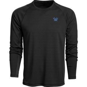Vortex Men’s Weekend Rucker Long Sleeve Shirts – Moisture Wicking, UPF Sun Protection, Stain Release Technology(Black)