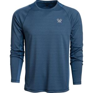 Vortex Men’s Weekend Rucker Long Sleeve Shirts – Moisture Wicking, UPF Sun Protection, Stain Release Technology(Dark Blue)