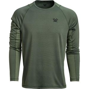 Vortex Men’s Weekend Rucker Long Sleeve Shirts – Moisture Wicking, UPF Sun Protection, Stain Release Technology(Green)
